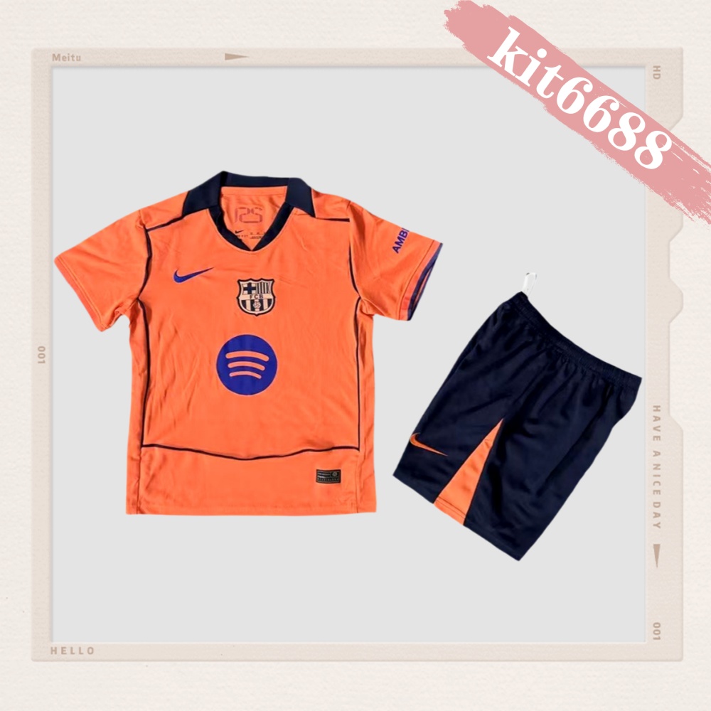 2025/2026 Barcelona Second Away Football Shirt (Kids Kit socks)