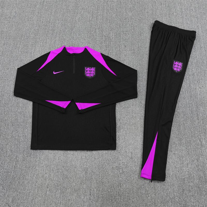 2025/2026 England Black Half Zip Training Kit -  (Adult Kids Kit)