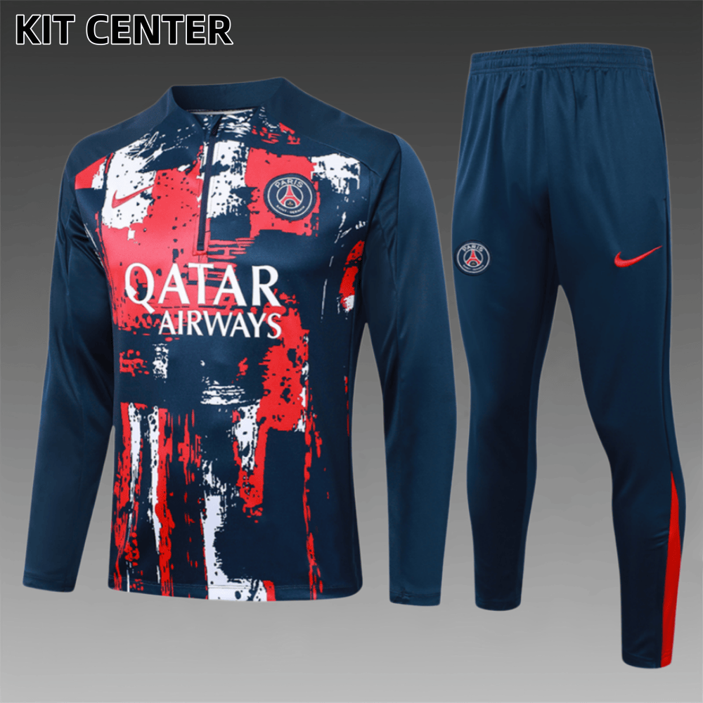 24/25 Paris Saint-Germain Half-Zip Tracksuit (Adult Kit)
