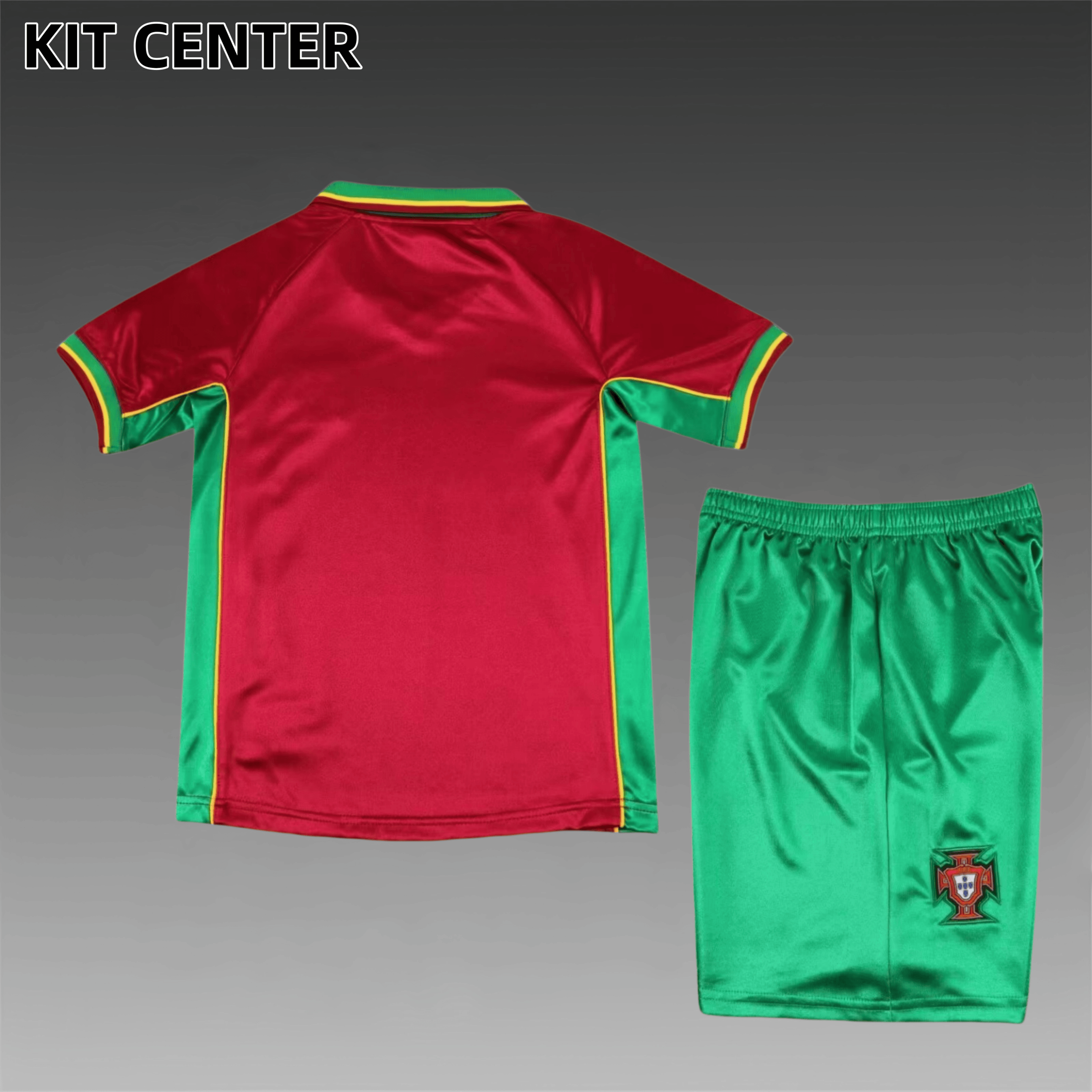 1998 Portugal home Retro Football Shirt  Kids Kit