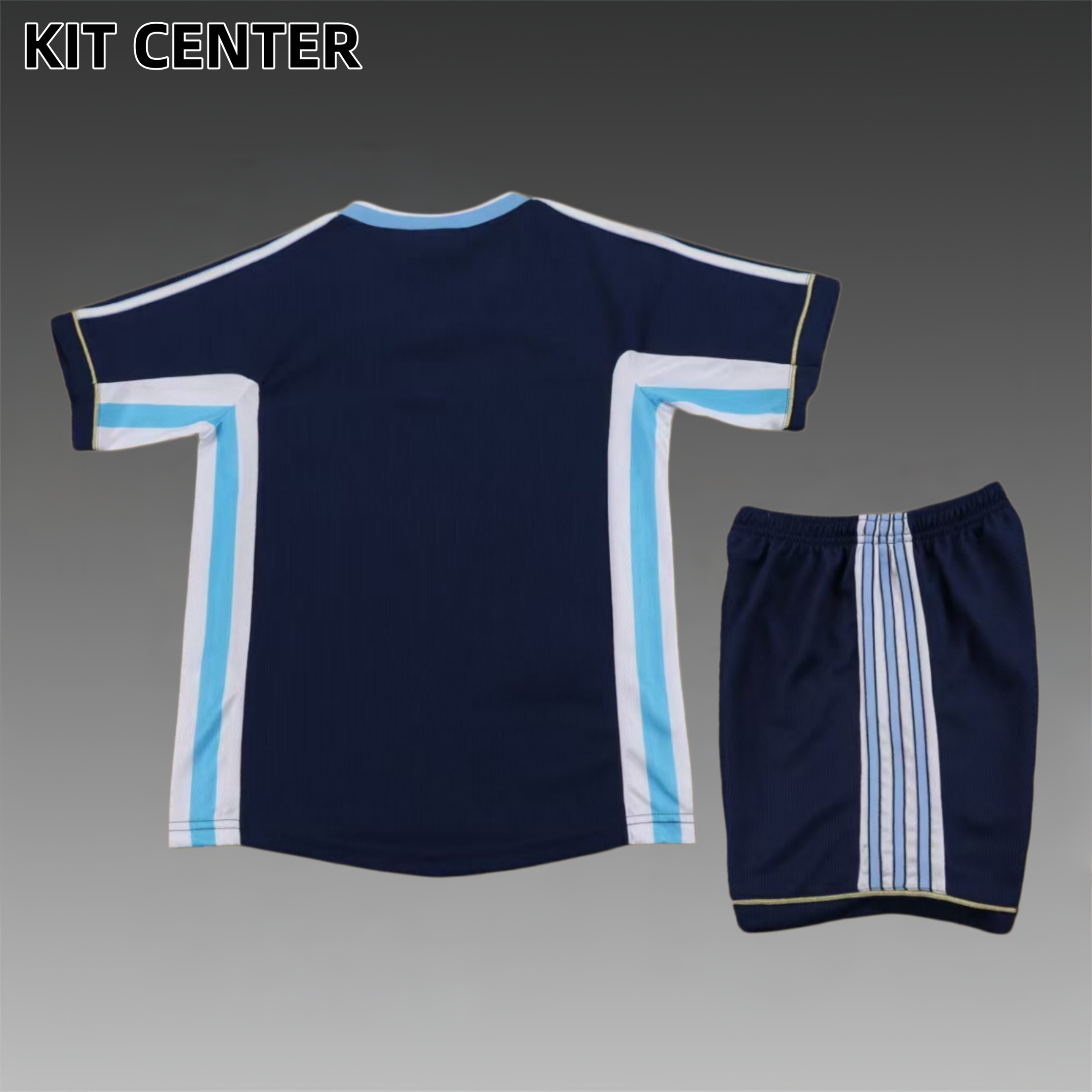 1998 Argentina Away Retro  Football Shirt ( Kids Kit )
