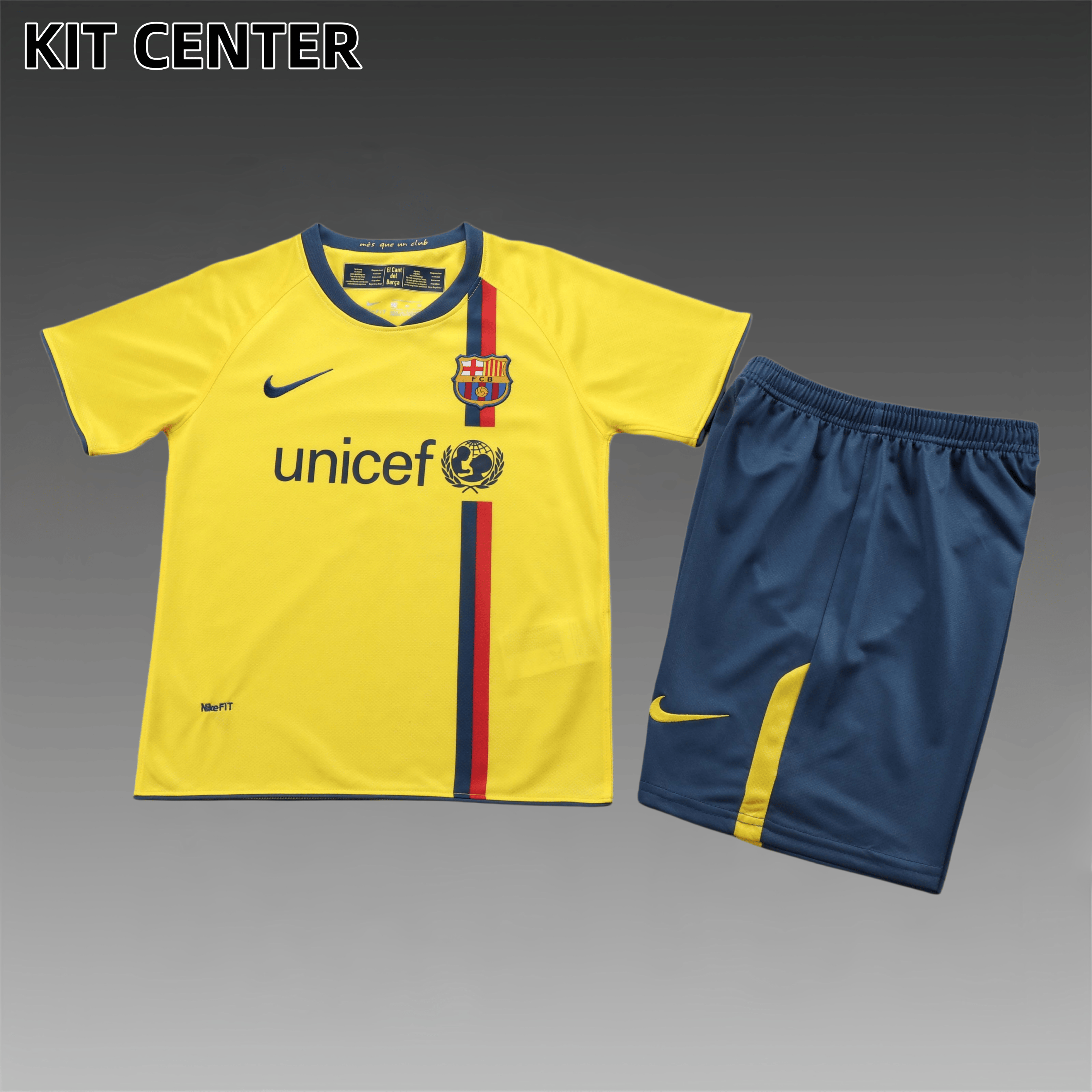 2008/2009 Barcelona Away Retro Kids Kit(Kids Kit)