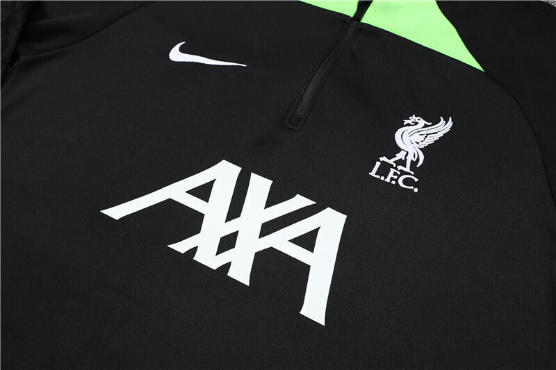 23/24 Liverpool black Half Zip Training Kit (Adult Kids Kit)