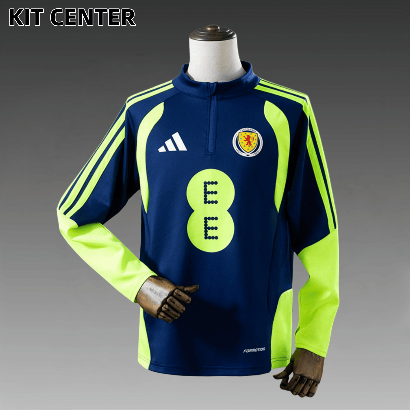 2026 Scotland Training Top Navy Blue & Fluorescent Green
