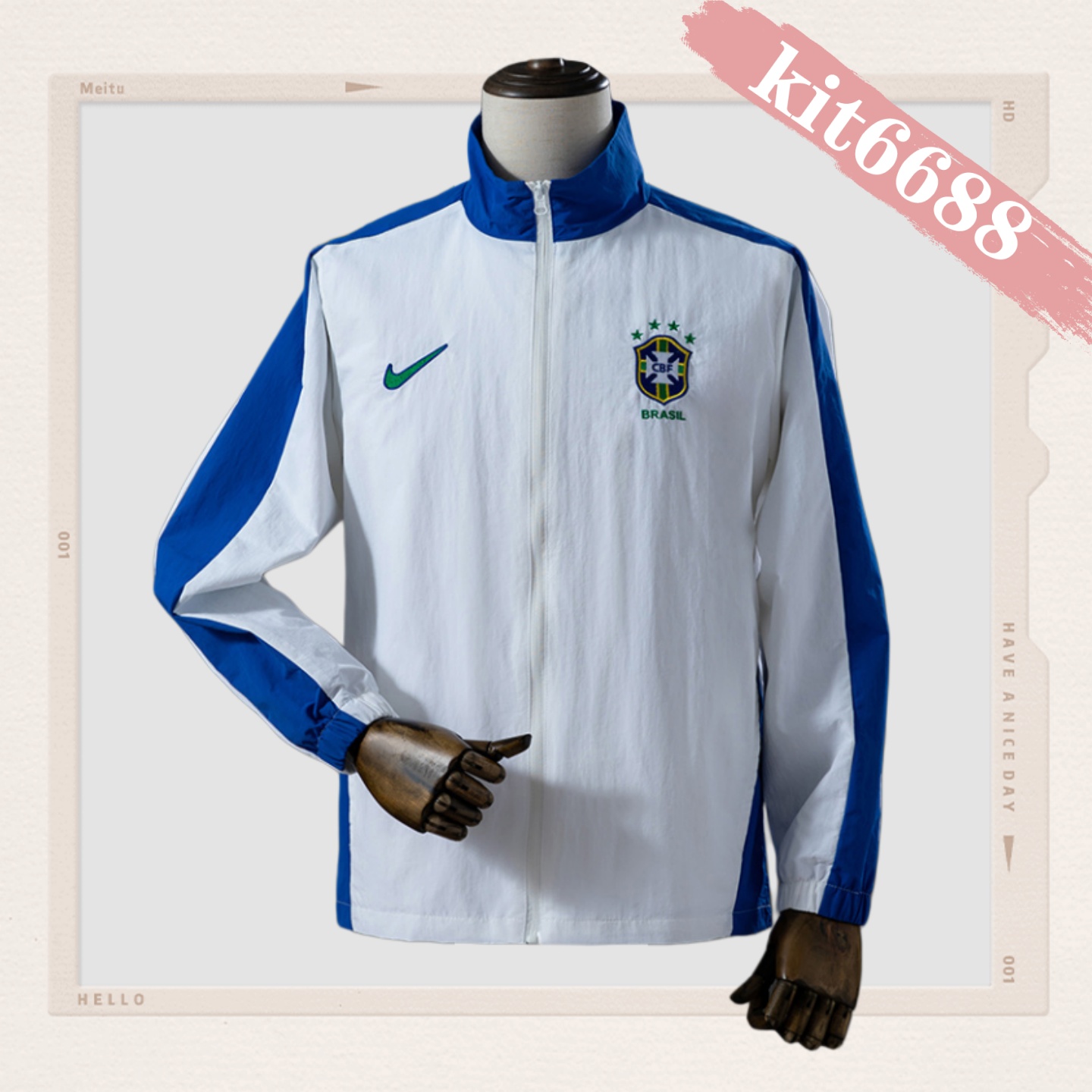1998 Brazil White Windbreaker