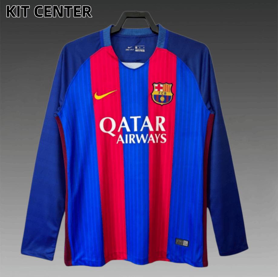 16/17 Barcelona  home long sleeves Retro Football Shirt