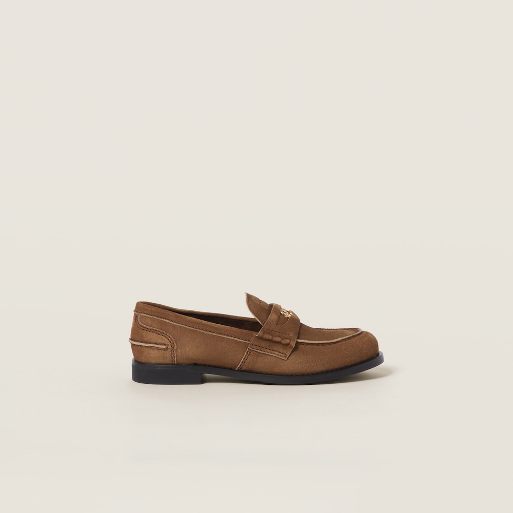Faded suede loafers