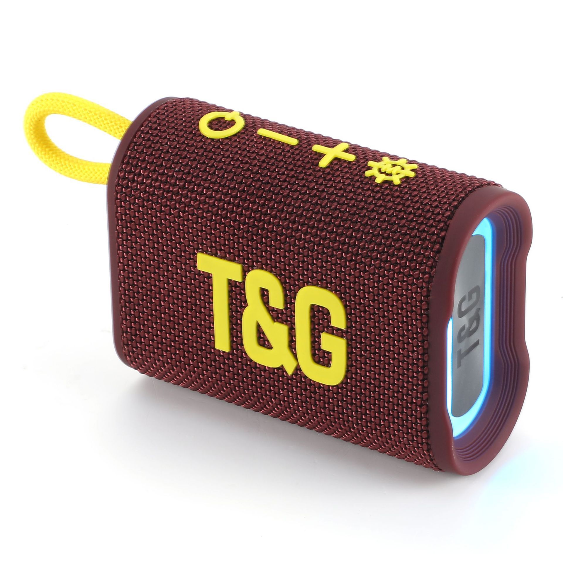 Fabric Portable Bluetooth Speaker with Carry Lanyard, Outdoor Wireless Mini Speaker, Support TF Card & USB Drive, Deep Bass, Rechargeable for Camping Travel