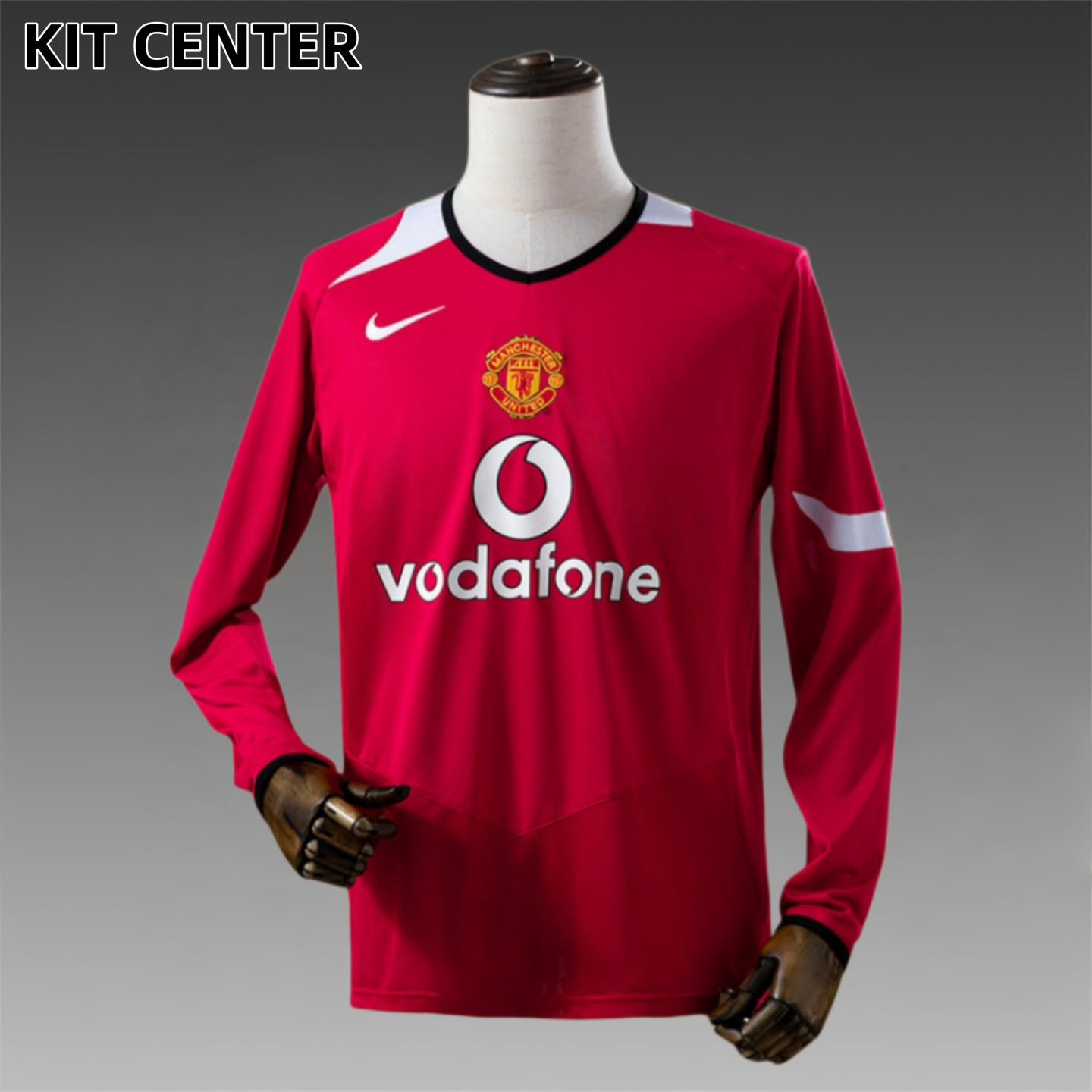 04/06 Manchester United home  long sleeved retro football jersey