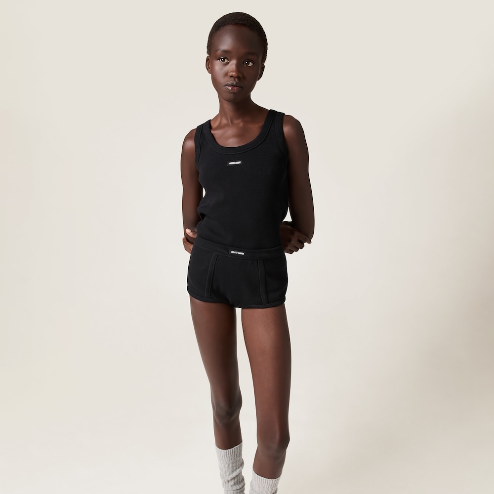 Ribbed knit tank top