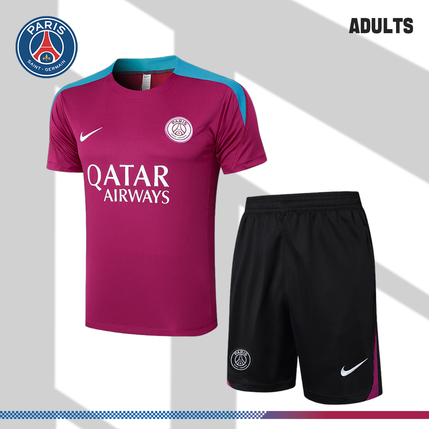 24/25 Paris Saint Germain Short Sleeve Training Kit (Adult Kit)