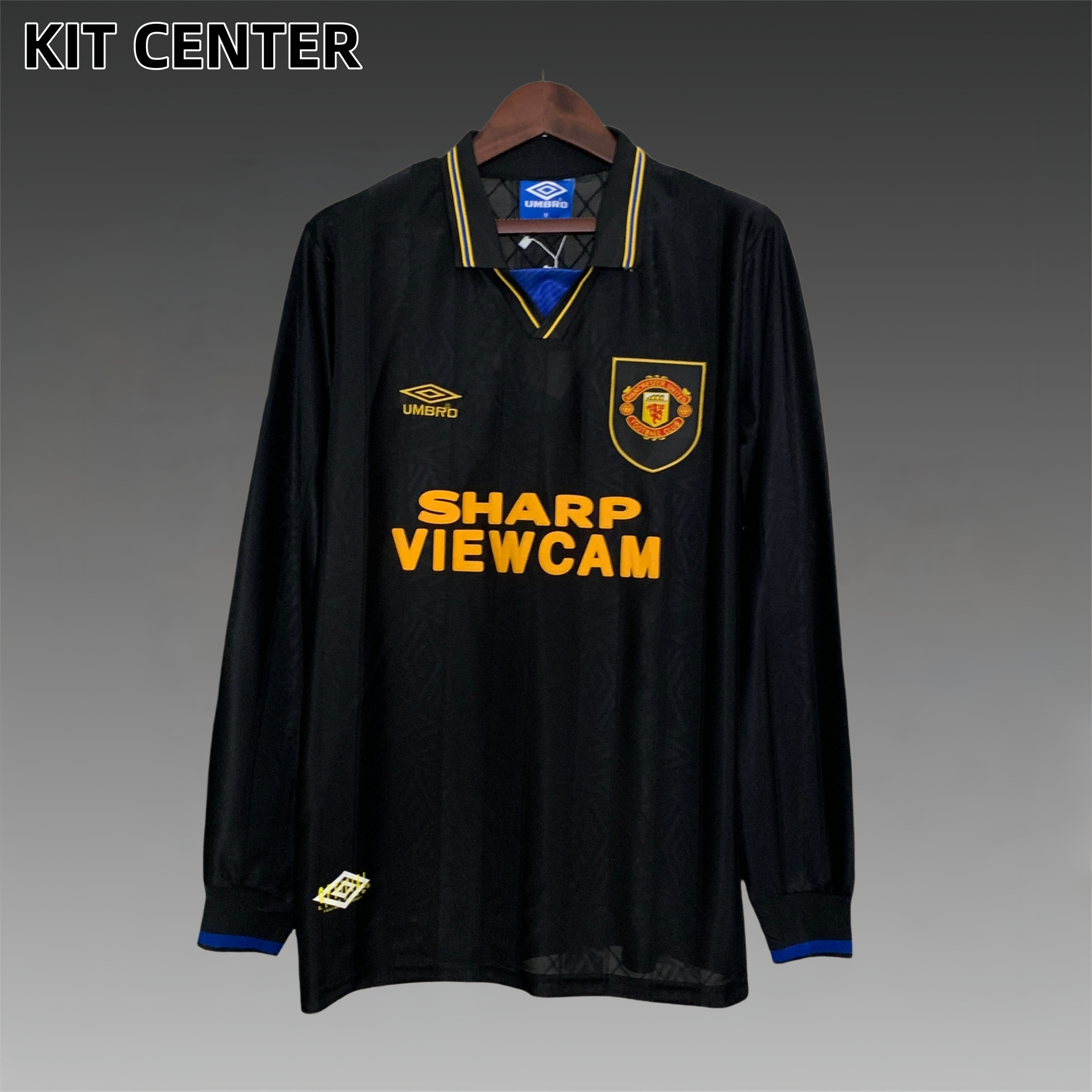 93/94 Manchester United Away long sleeved retro football jersey