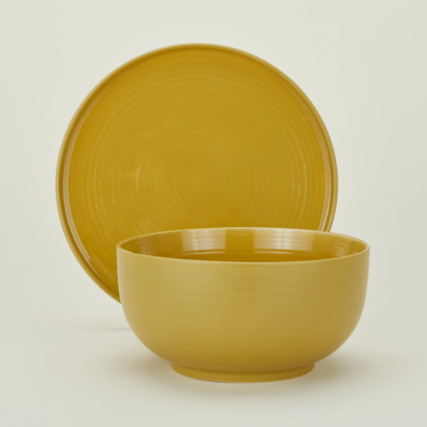 Essential Serveware, 2 Piece Set - Mustard