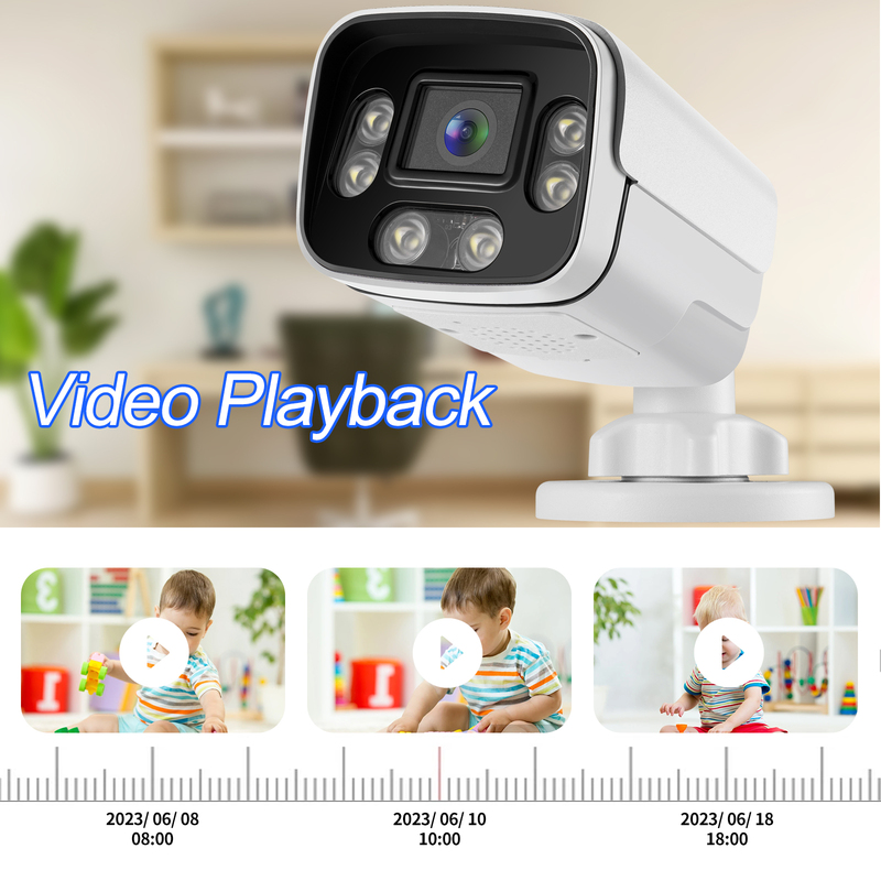 4K 8MP Dual Light IP Metal Bullet Camera IP66 IPC Onvif 4MP Night Vision 2 Way Audio Outdoor Security Waterproof Camera H.265