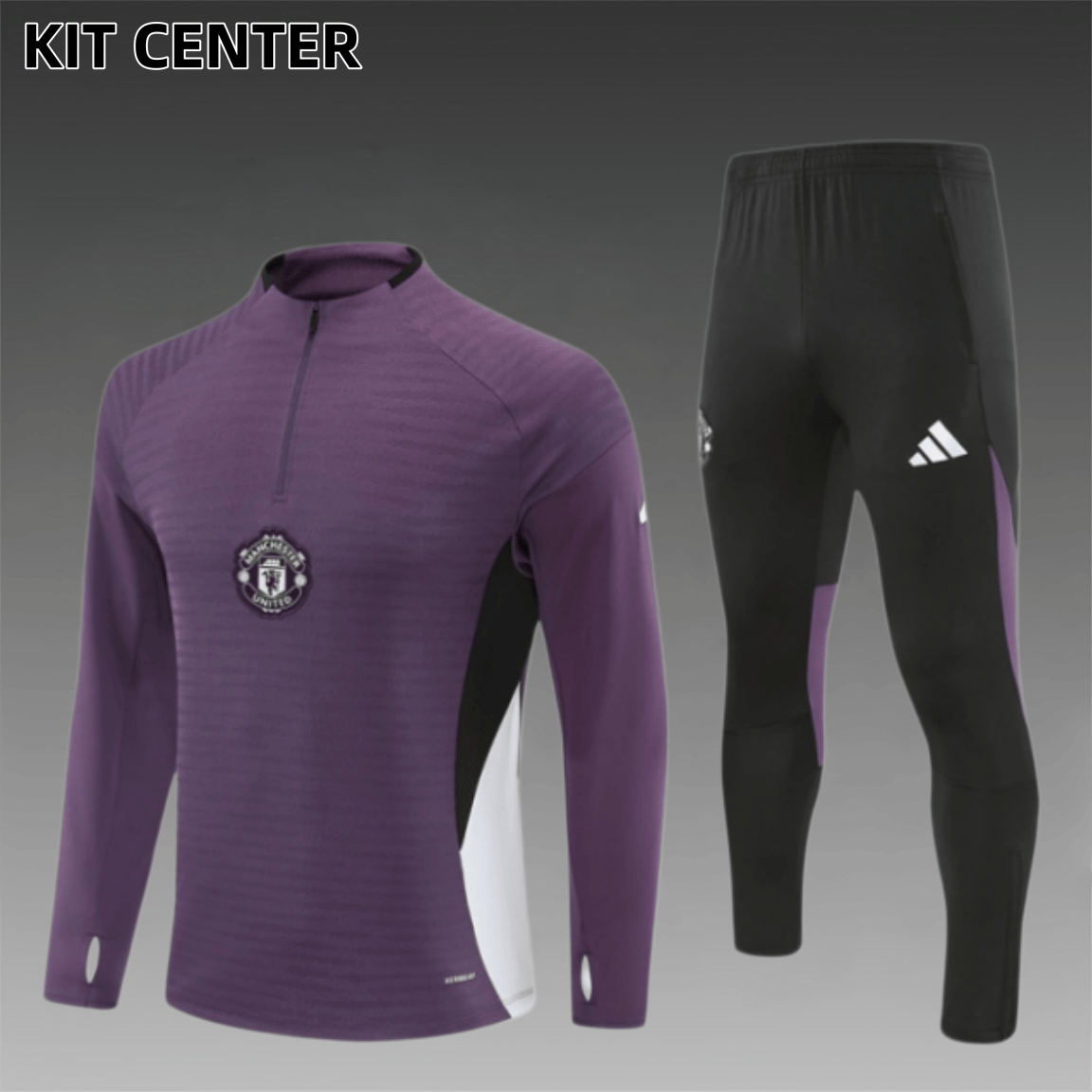 25/26 Manchester United Purple  Half Zip Training Kit (Adult Kids Kit)