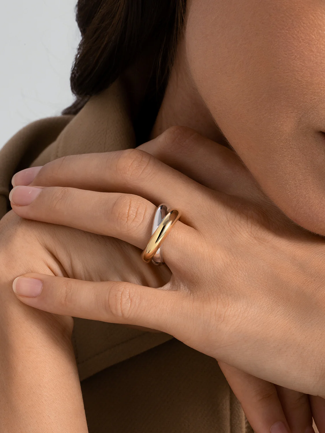 Mixed Chunky Entwine Ring