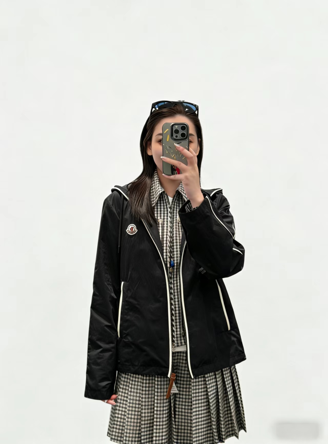Moncler 2026 Autumn Winter Women's Jackets Polyester Hooded Tassel Zipper Casual Slim Woman's Coats MKDFWJ26008