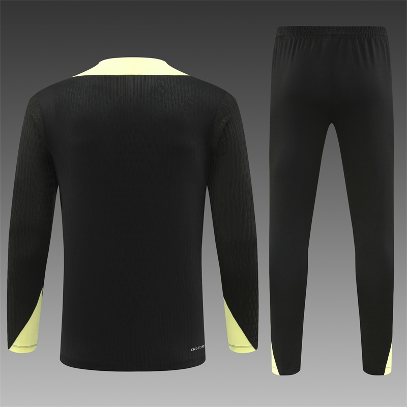 24/25 Liverpool Black paired with yellow Half Zip Training Kit (Adult Kids Kit)
