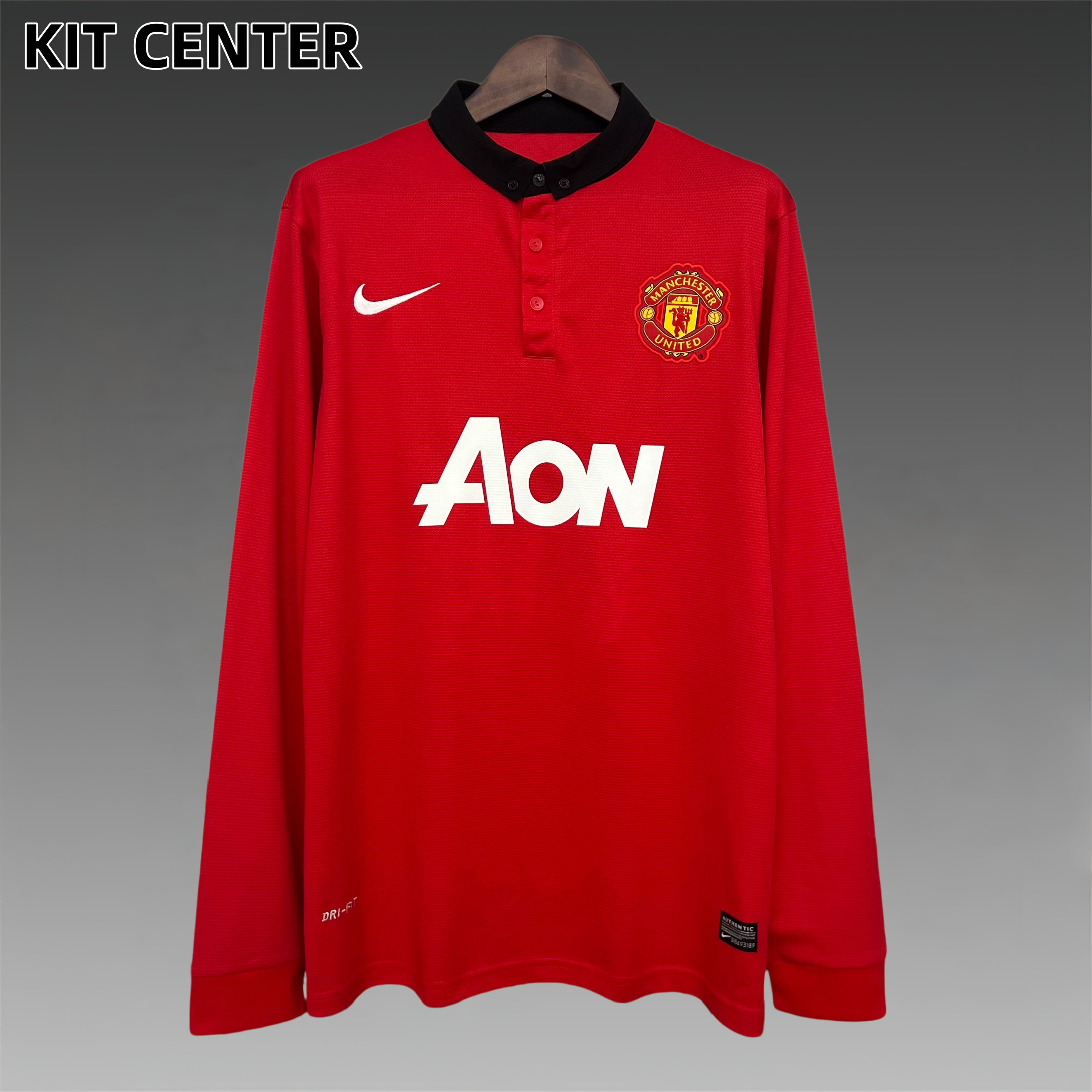 13/14 Manchester United home long sleeved retro football jersey