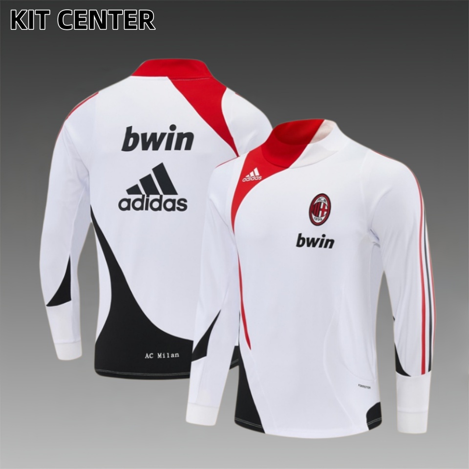 07/08 AC Milan Retro Training Shirt Long Sleeve Football Shirt