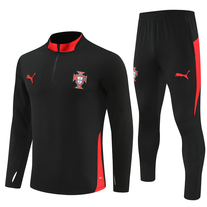 2025/2026 Portugal Kids Half Zip Training Clothes (Kids Kit)