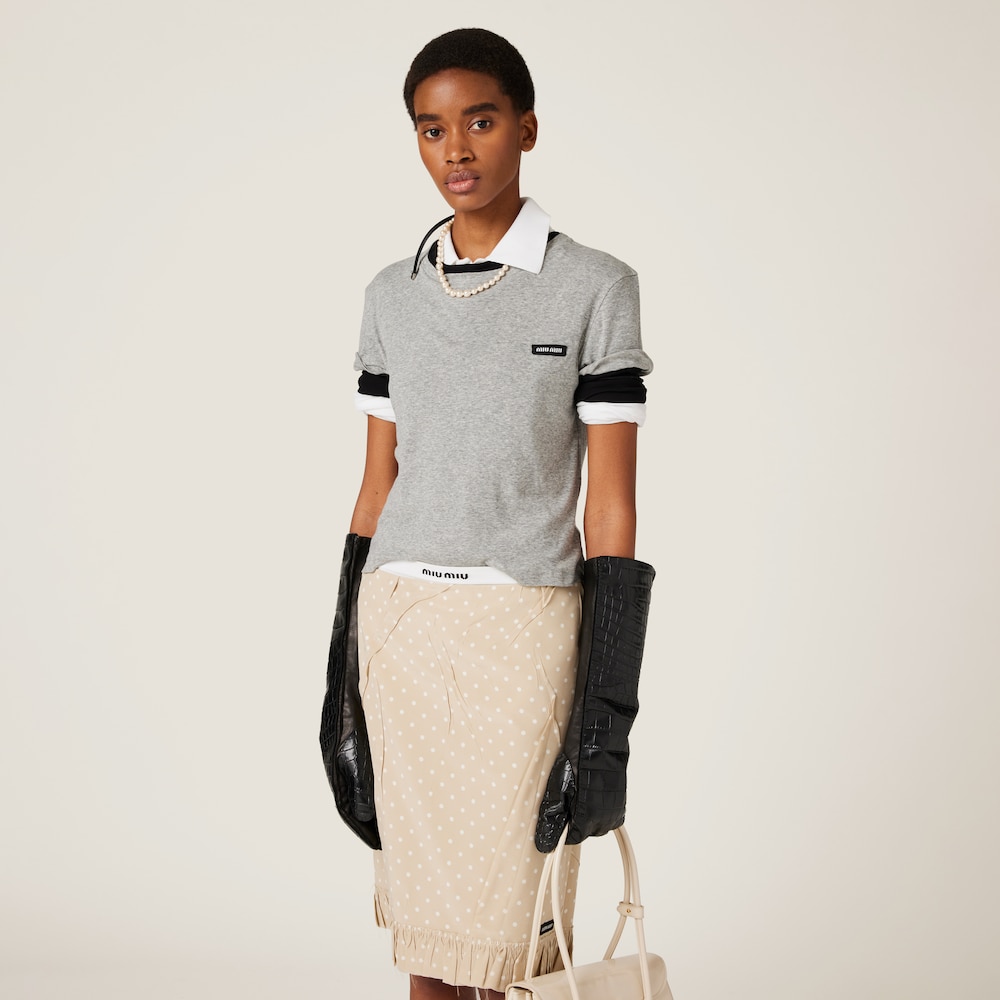 Ribbed jersey T-shirt