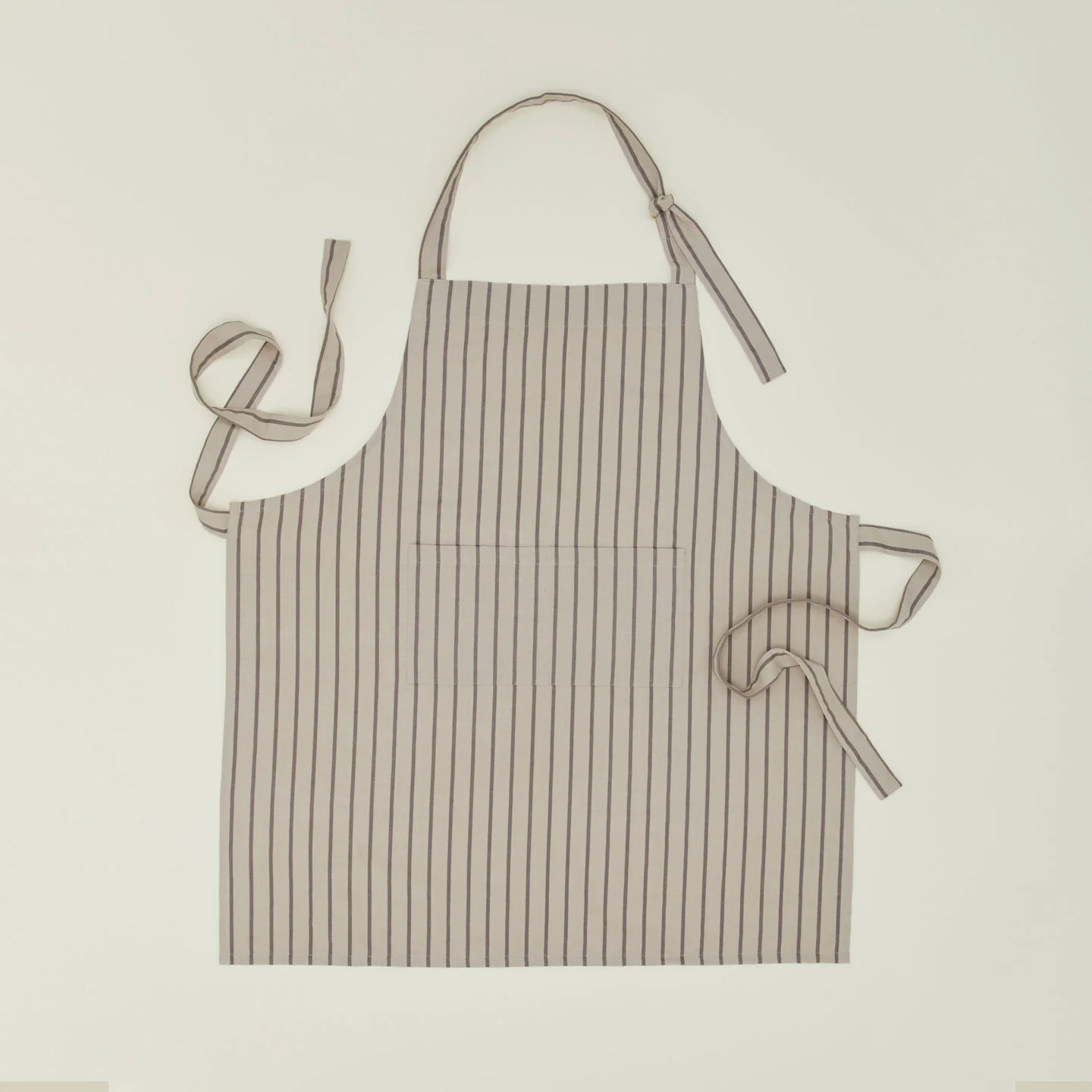 Essential Striped Apron - Light Grey/Dark Grey