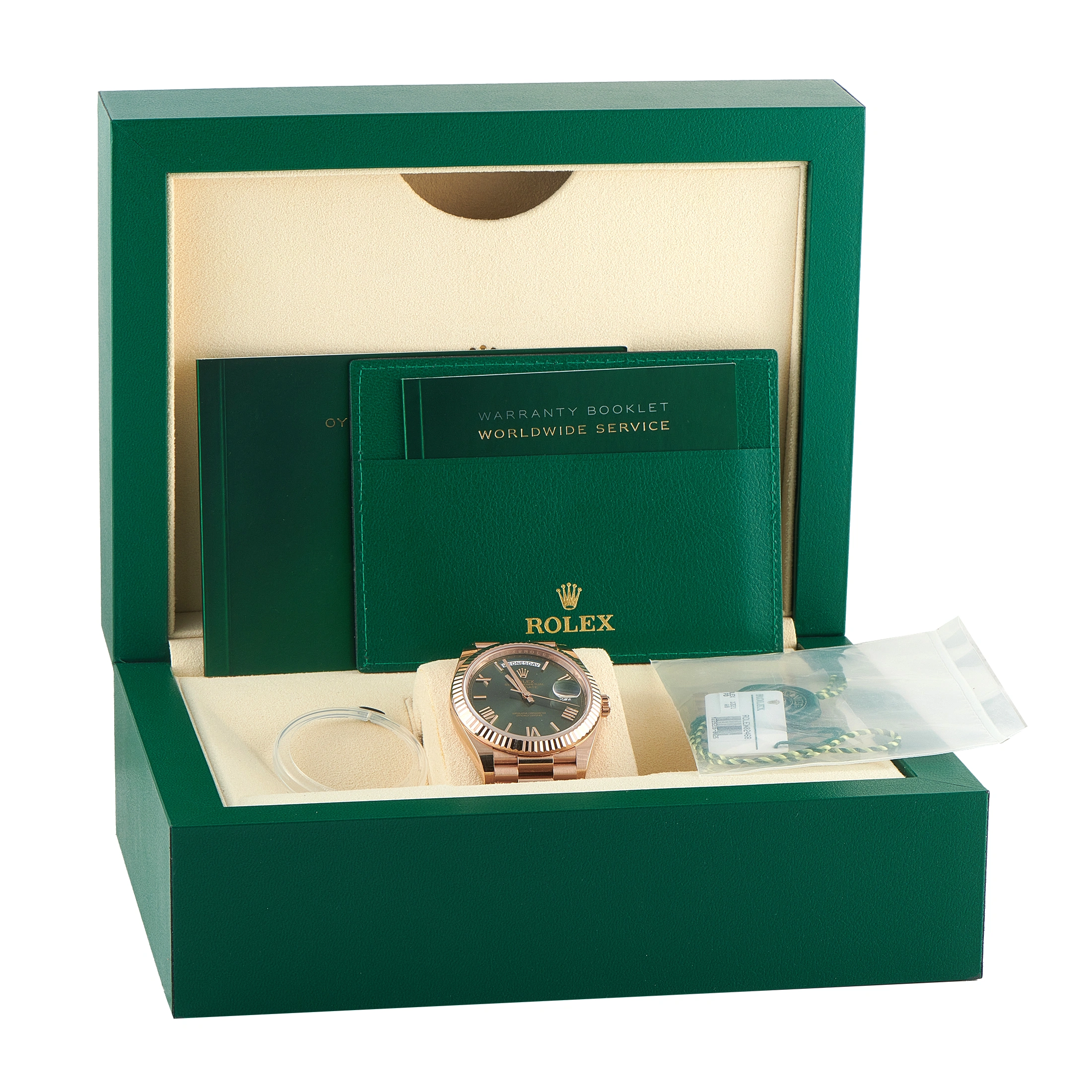 RolexDay-Date Green Roman Dial Everose Gold President Watch 228235