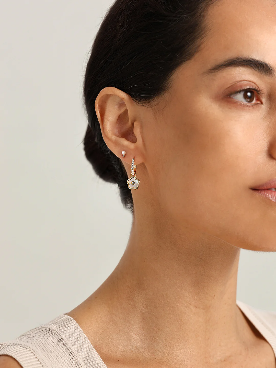 Mother Of Pearl Flower Drops