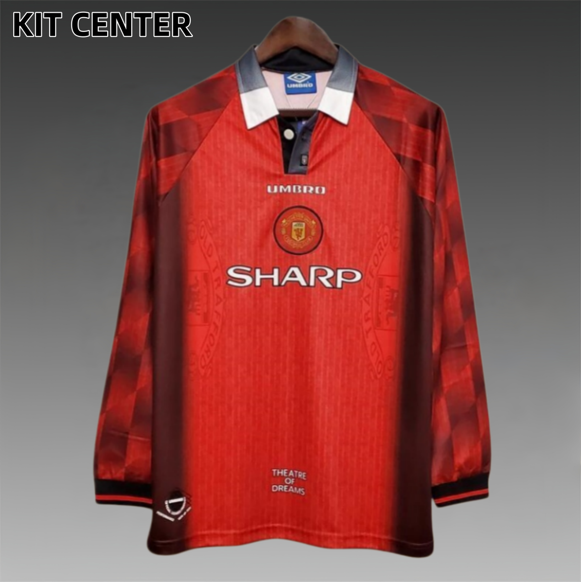 96/97 Manchester United home long sleeved retro football jersey