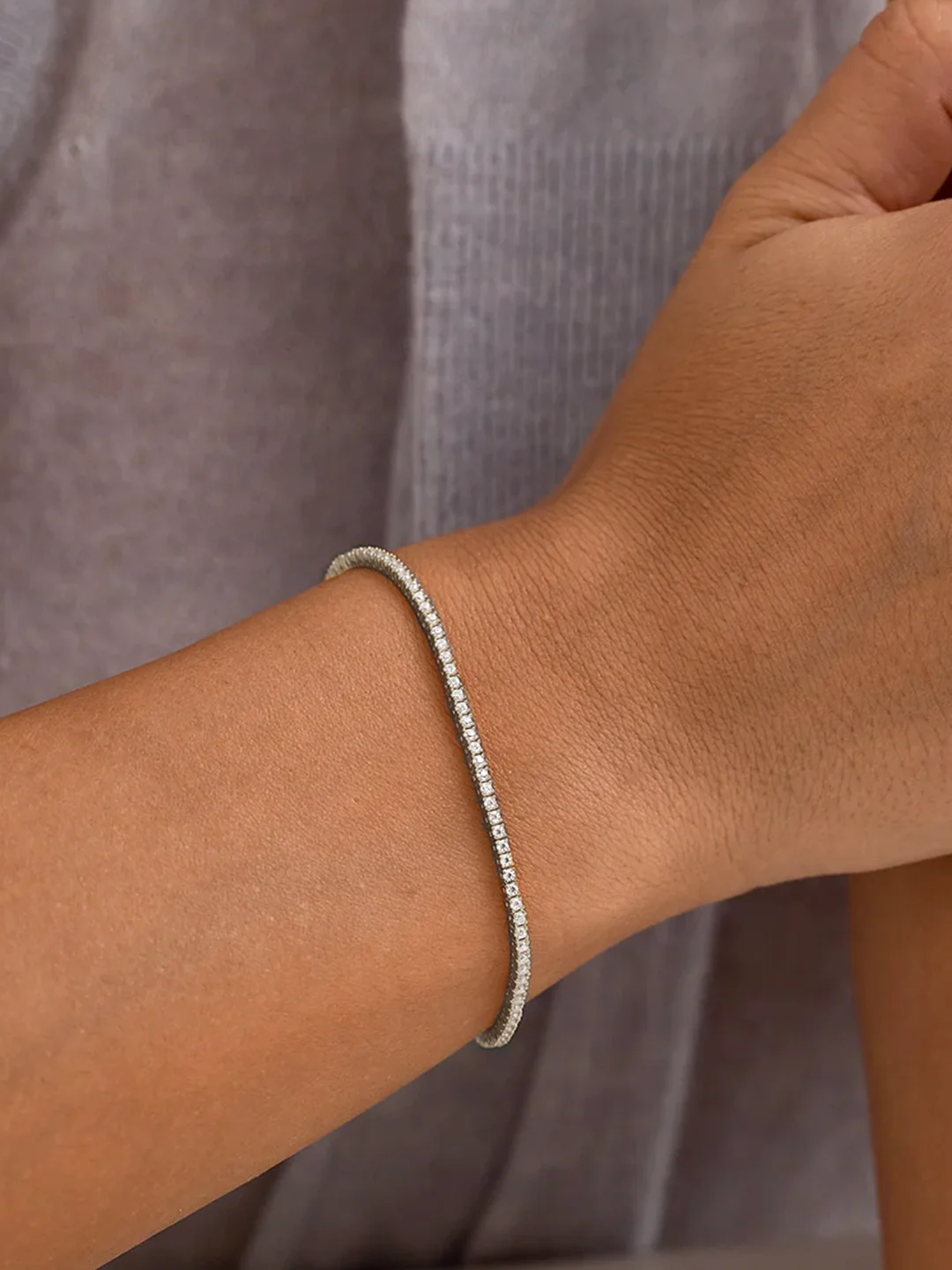 Delicate Moissanite Tennis Bracelet