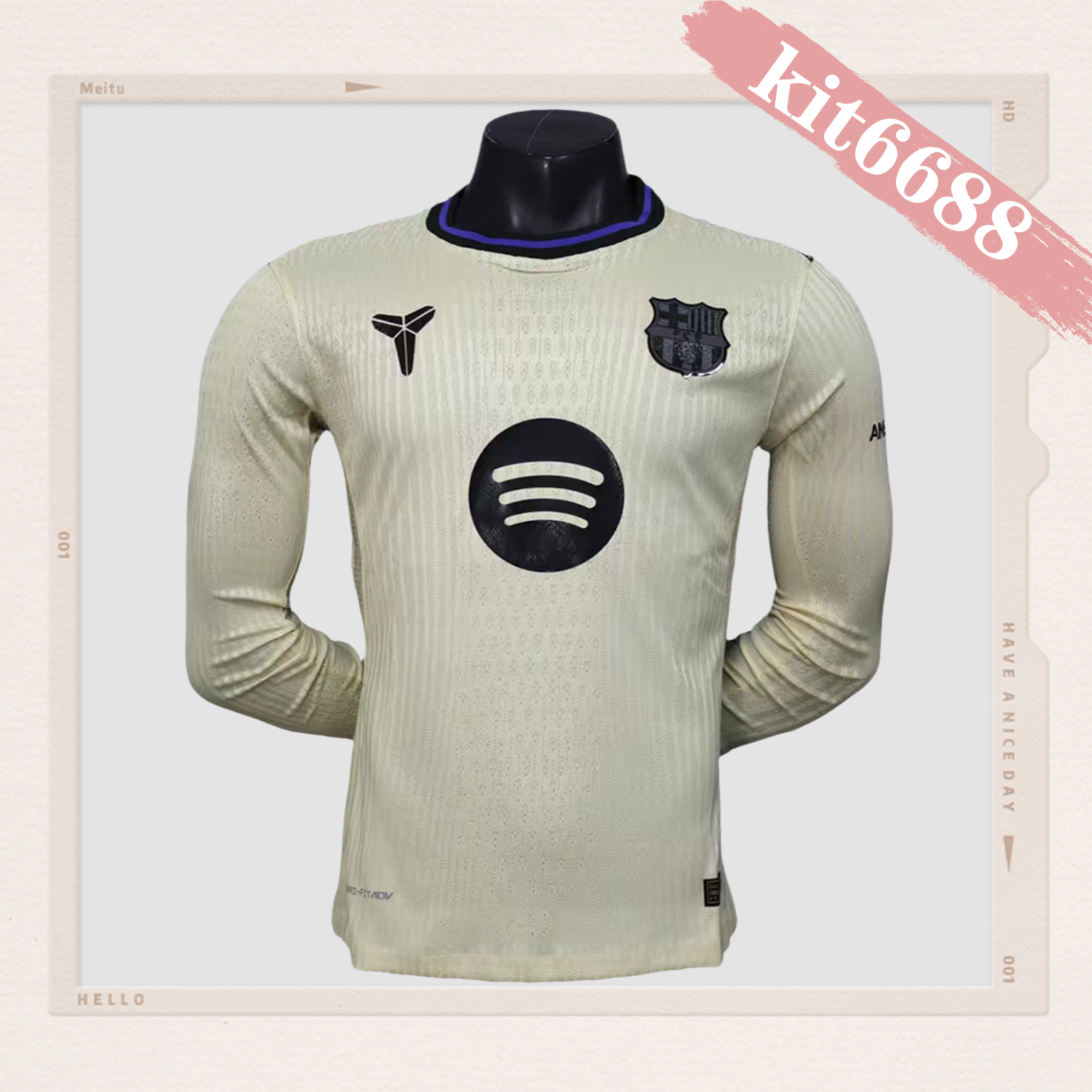 2025/2026 Barcelona Away Long Sleeve Football Jersey (Player)