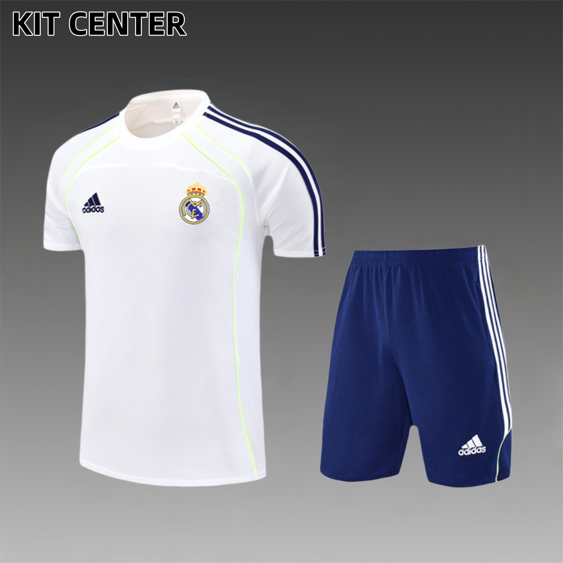 2024/2025 Real Madrid White Adult Short Sleeve Training Suit (Adult Kit)