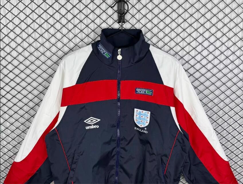 1998 England retro windbreaker cyan