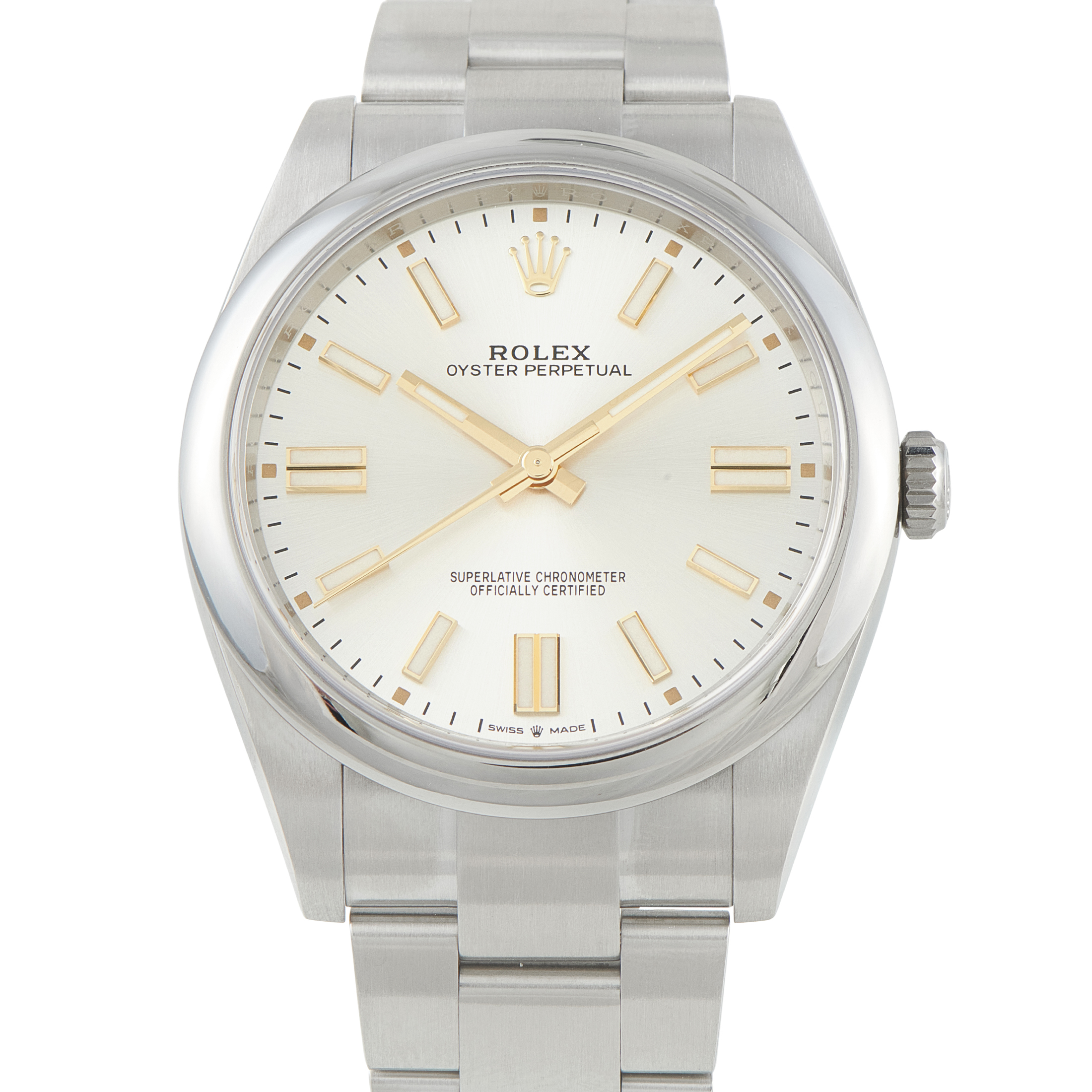 RolexOyster Perpetual 41 Silver Dial Steel Watch 124300