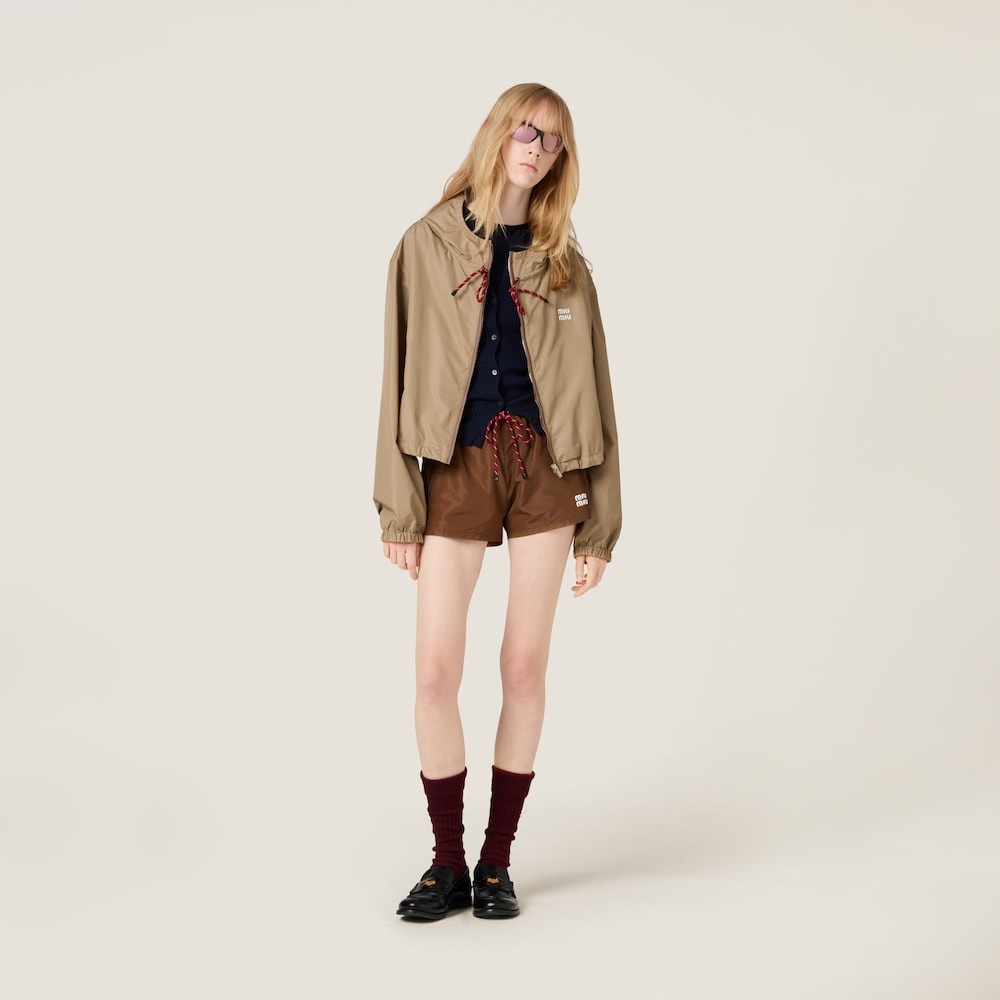 Technical fabric blouson jacket