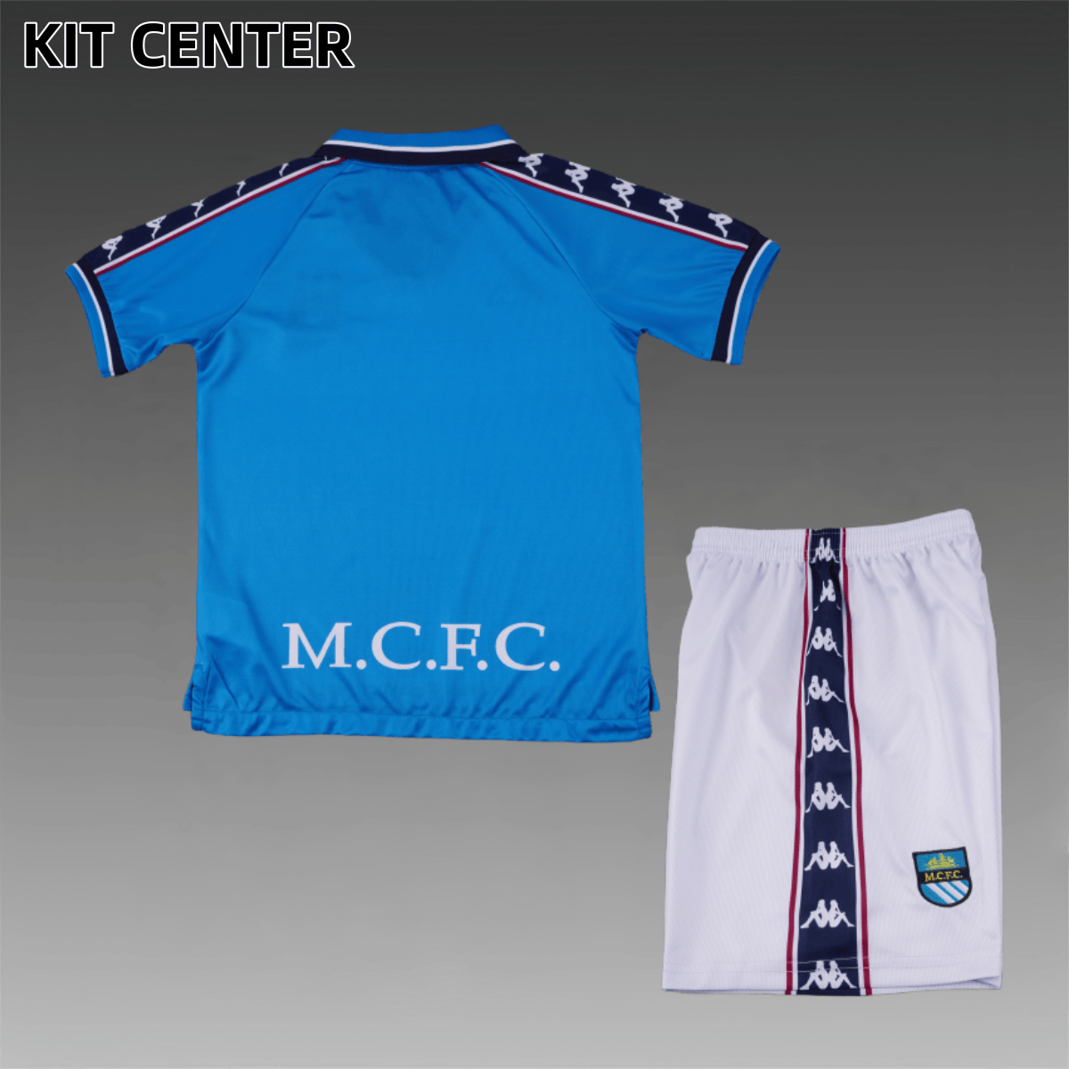 97/98 Manchester City home  Retro Football Shirt (Kids Kit)