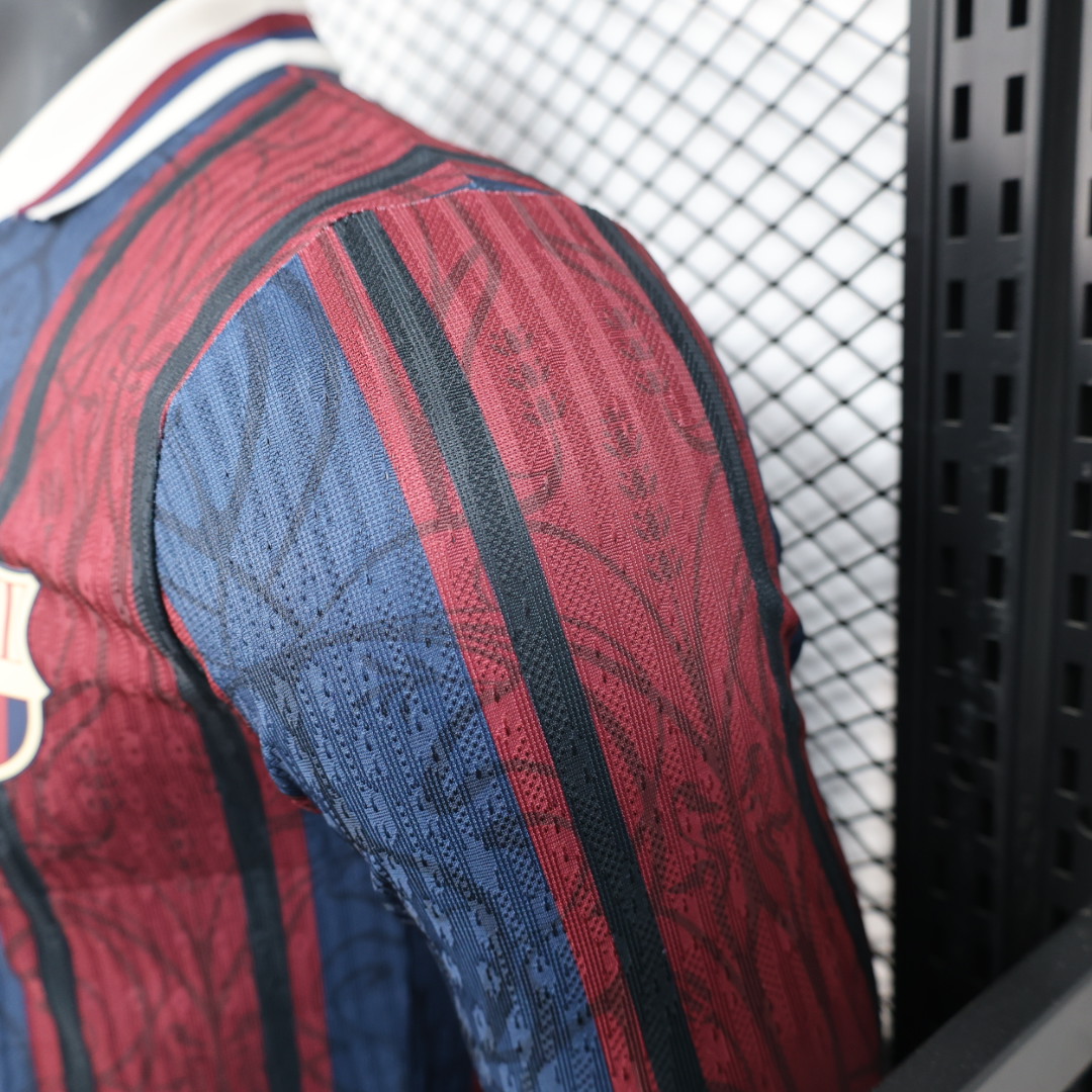 2025/2026 Barcelona Special Edition Long Sleeve Football Jersey（Player Edition）