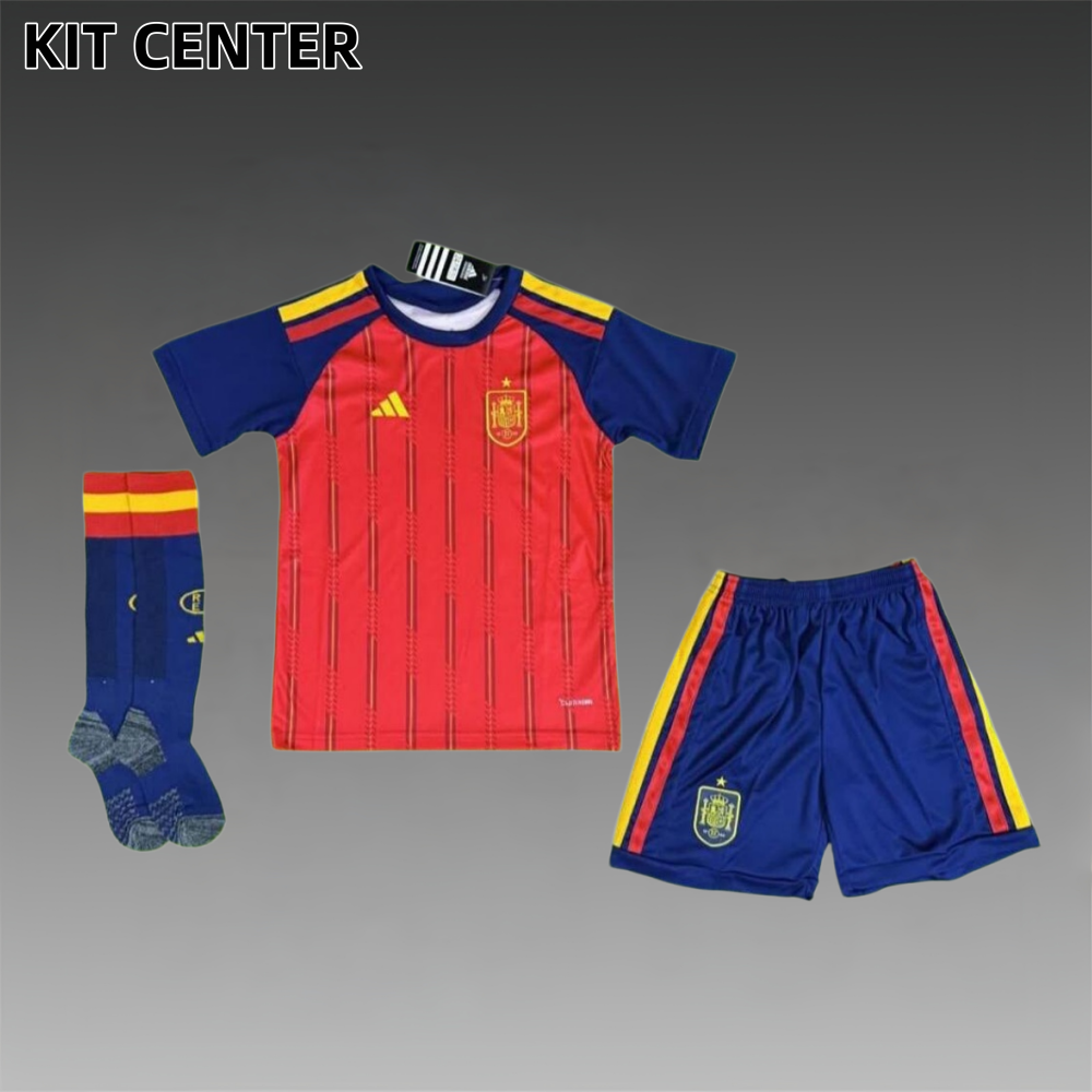 2026 Spain Home Football Shirt (Adult Kids Kit socks)