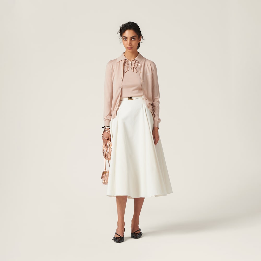 Cashmere and silk knit cardigan