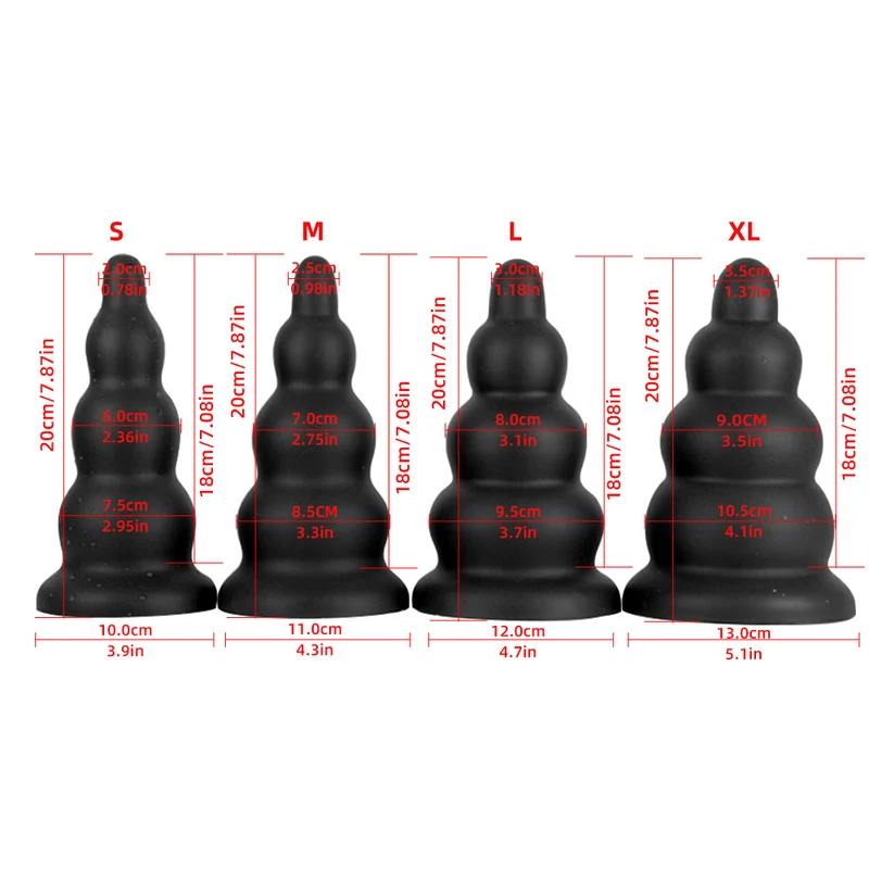 Tower - Ribbed Butt Plug - Thick Butt Plug - Anal Sex Toy