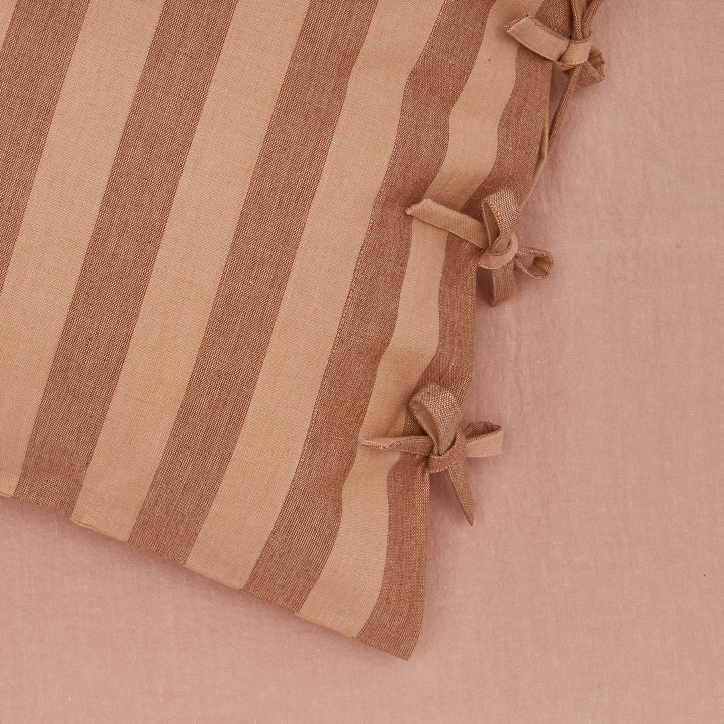 Essential Striped Pillowcases, Set of 2 - Blush/Terracotta