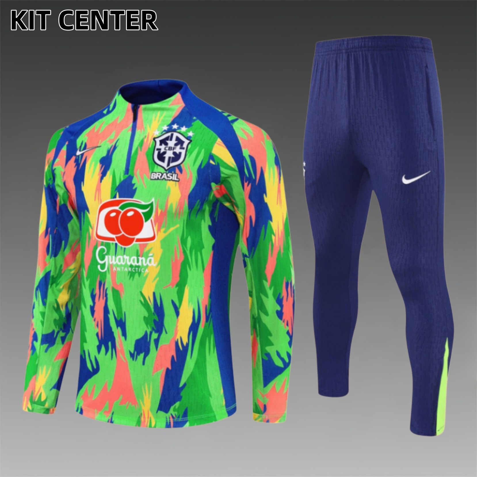 25/26 Brazil turquoise Half Zip Training Kit (Adult Kids Kit)