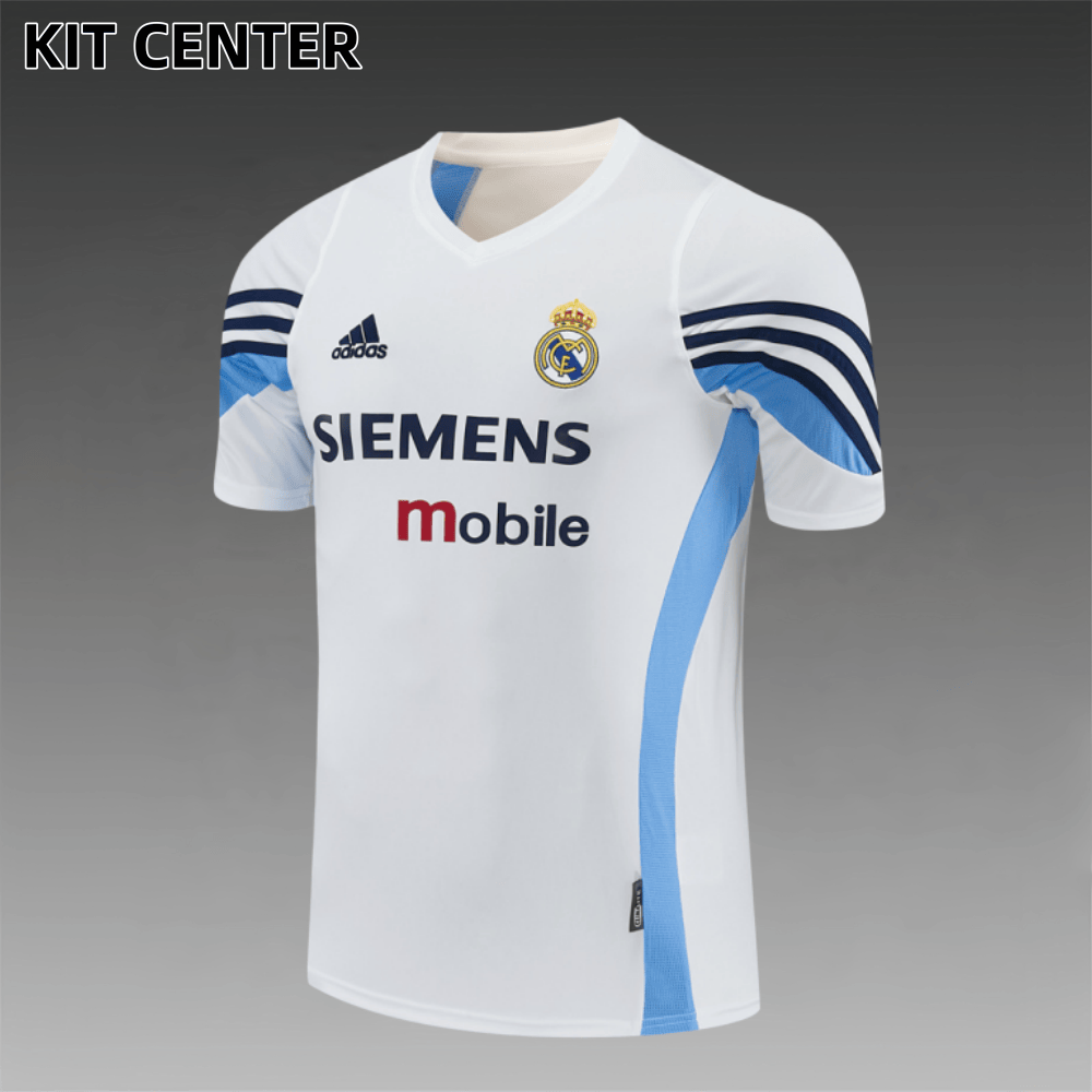 02/03 Real Madrid Retro Training Uniform short sleeves- Sleeve Football Shirt