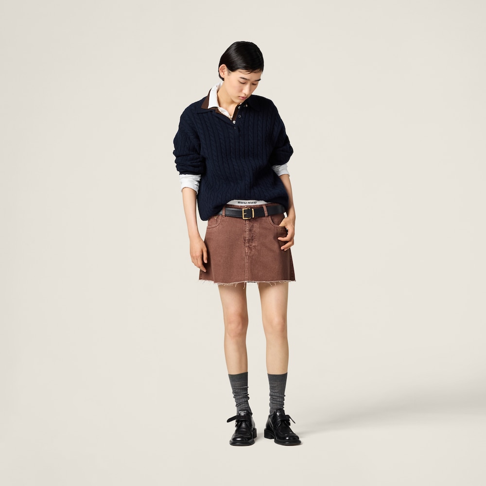 Bull denim miniskirt
