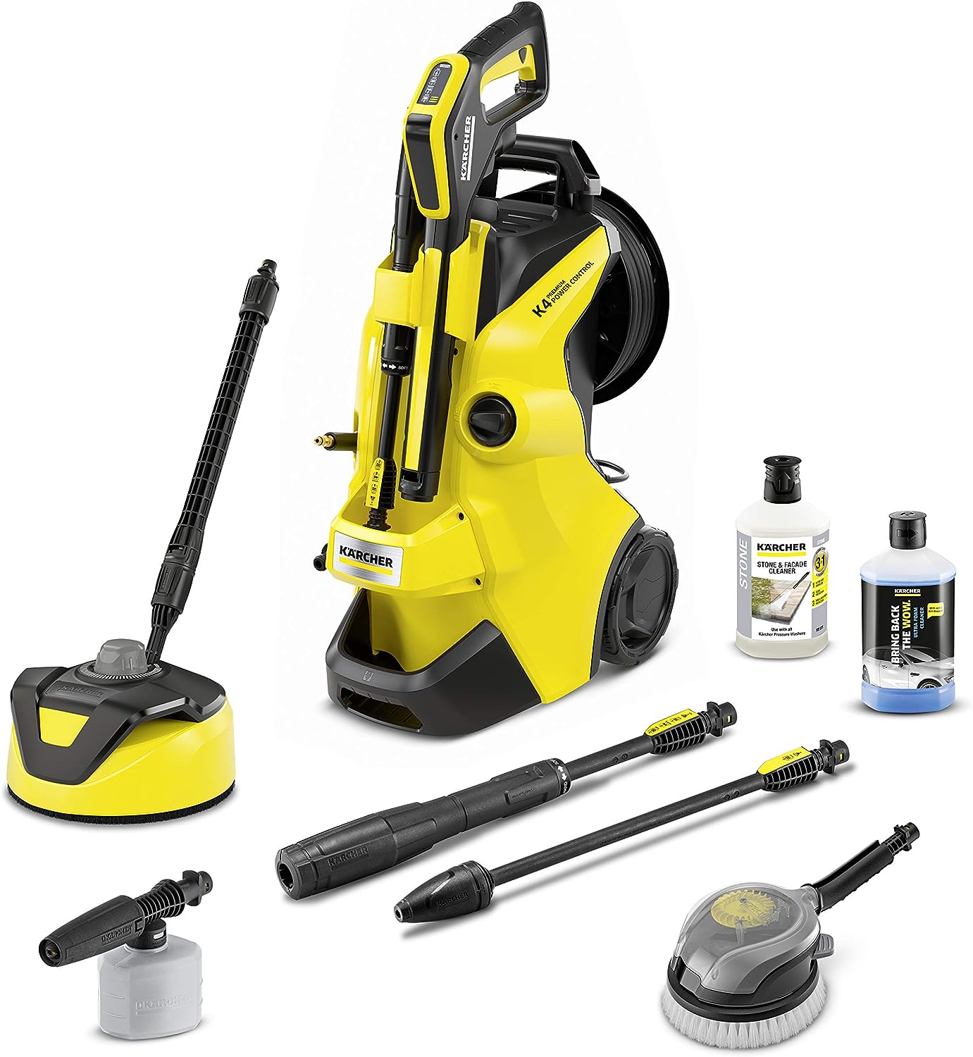 K&auml;rcher K 4 Premium Power Control Car & Home high pressure washer: Intelligent app support - the right solution for heavier soiling - incl. hose reel and car & home kit