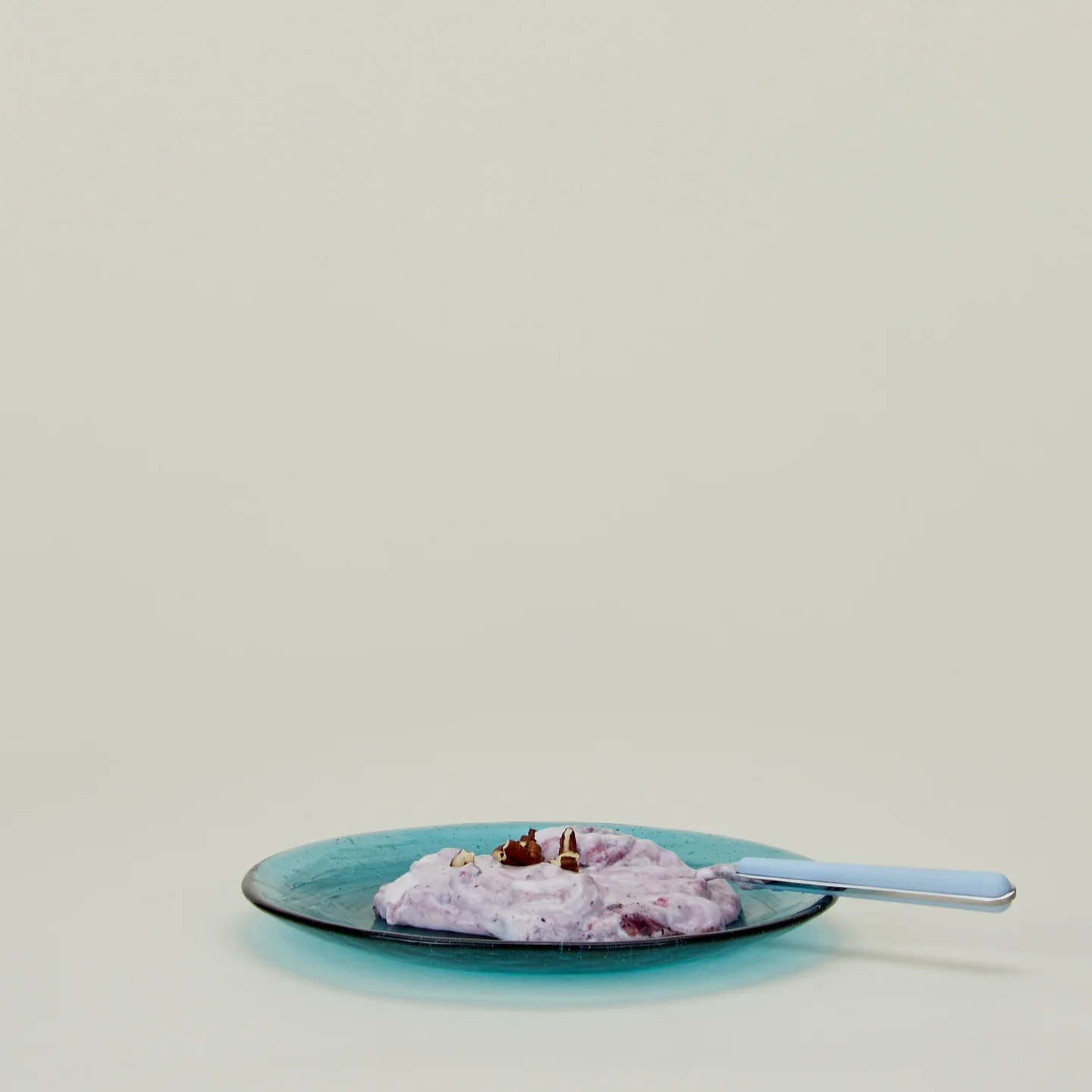 Glass Salad Plate - Peacock