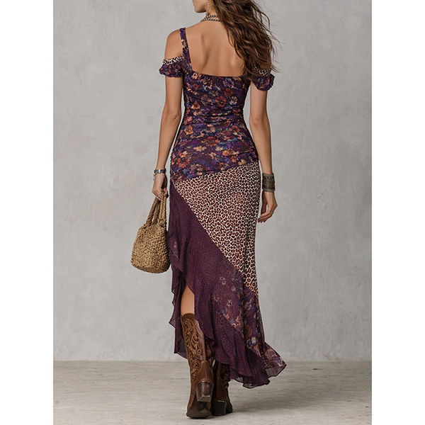 LUIPAARDPRINT MIDI-JURK