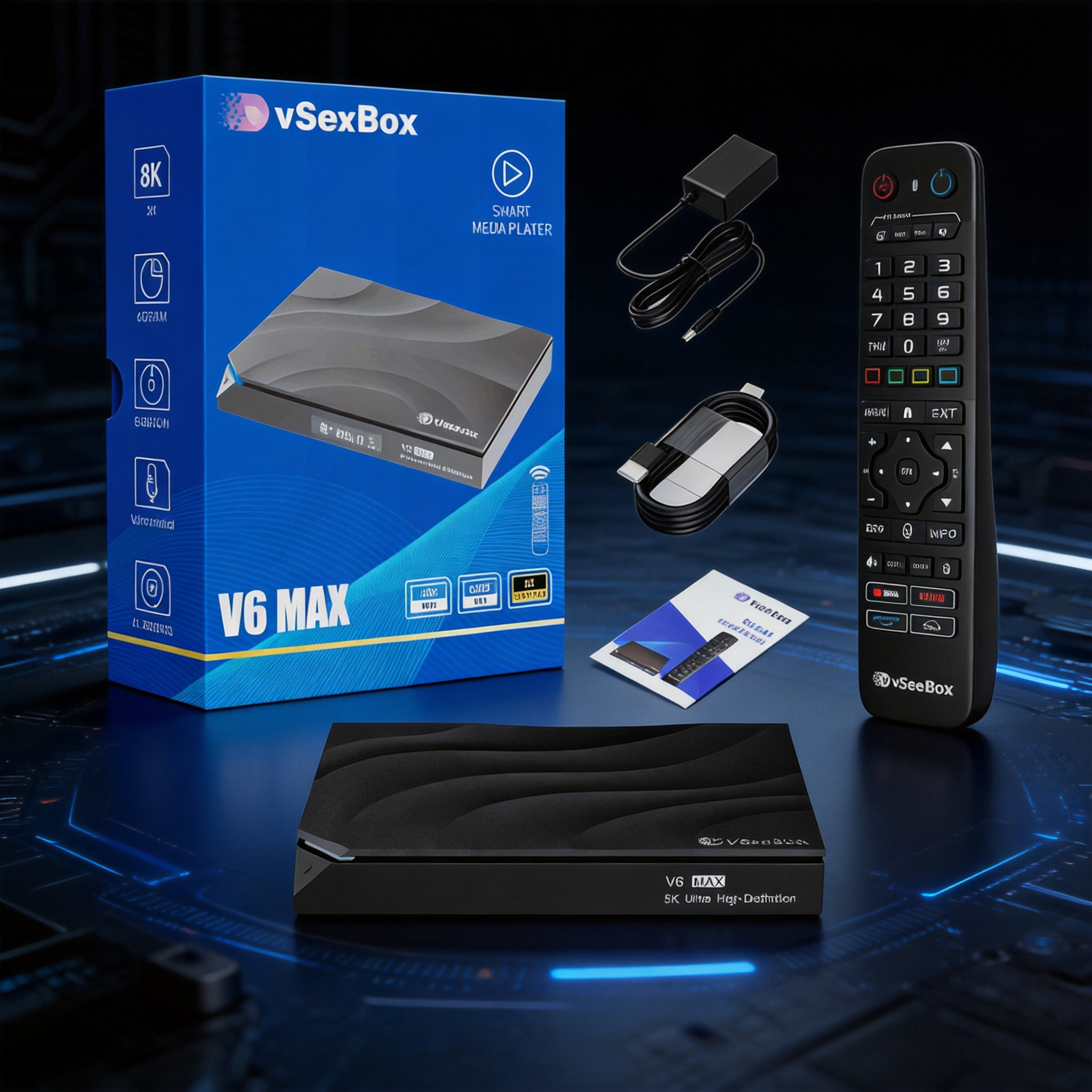 VseeBox V6 Max Android 14 TV Box | 8K HDR | 4GB+64GB | WiFi 6 | First Relea