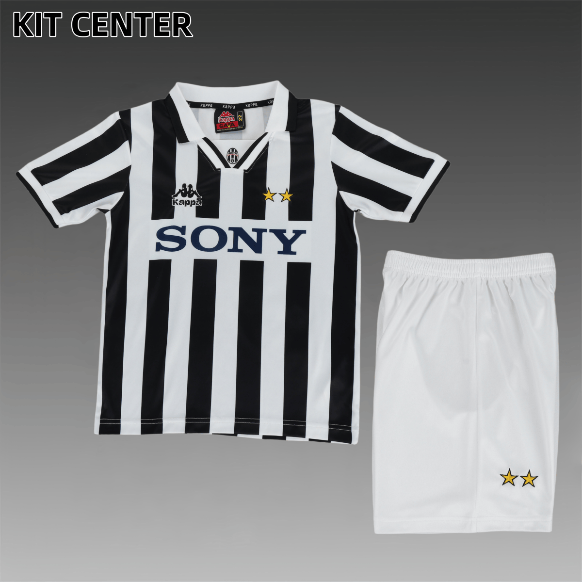 1995/1996 Juventus Third Away Retro Football Shirt Kids Kit